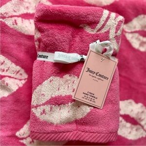 Juicy Couture Pink Lips Bath Towel Set - 4 Piece